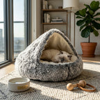 CozyNest™ – The Fluffy Round Cat Bed