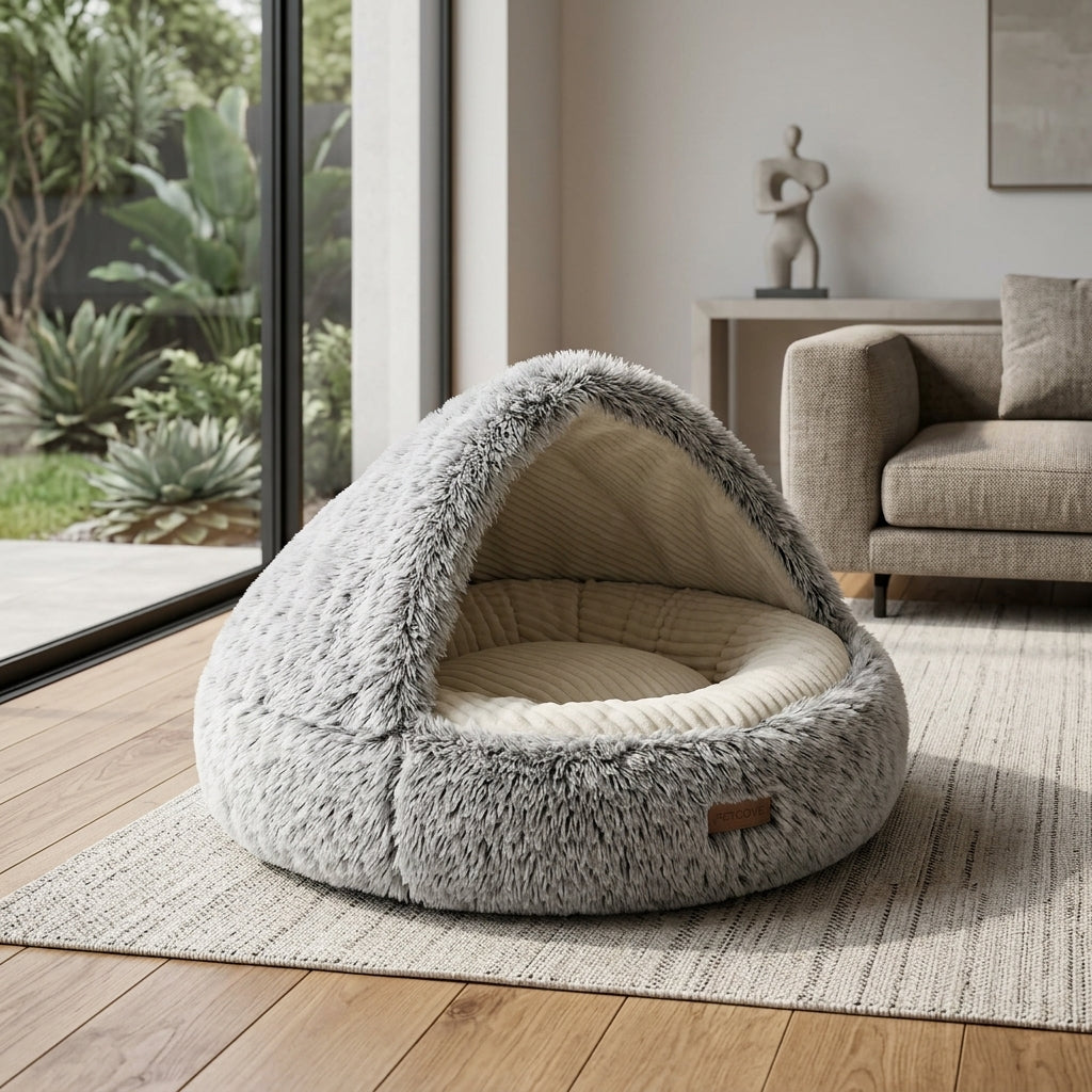 CozyNest™ – The Fluffy Round Cat Bed