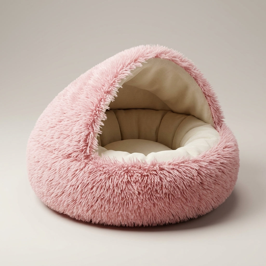 CozyNest™ – The Fluffy Round Cat Bed