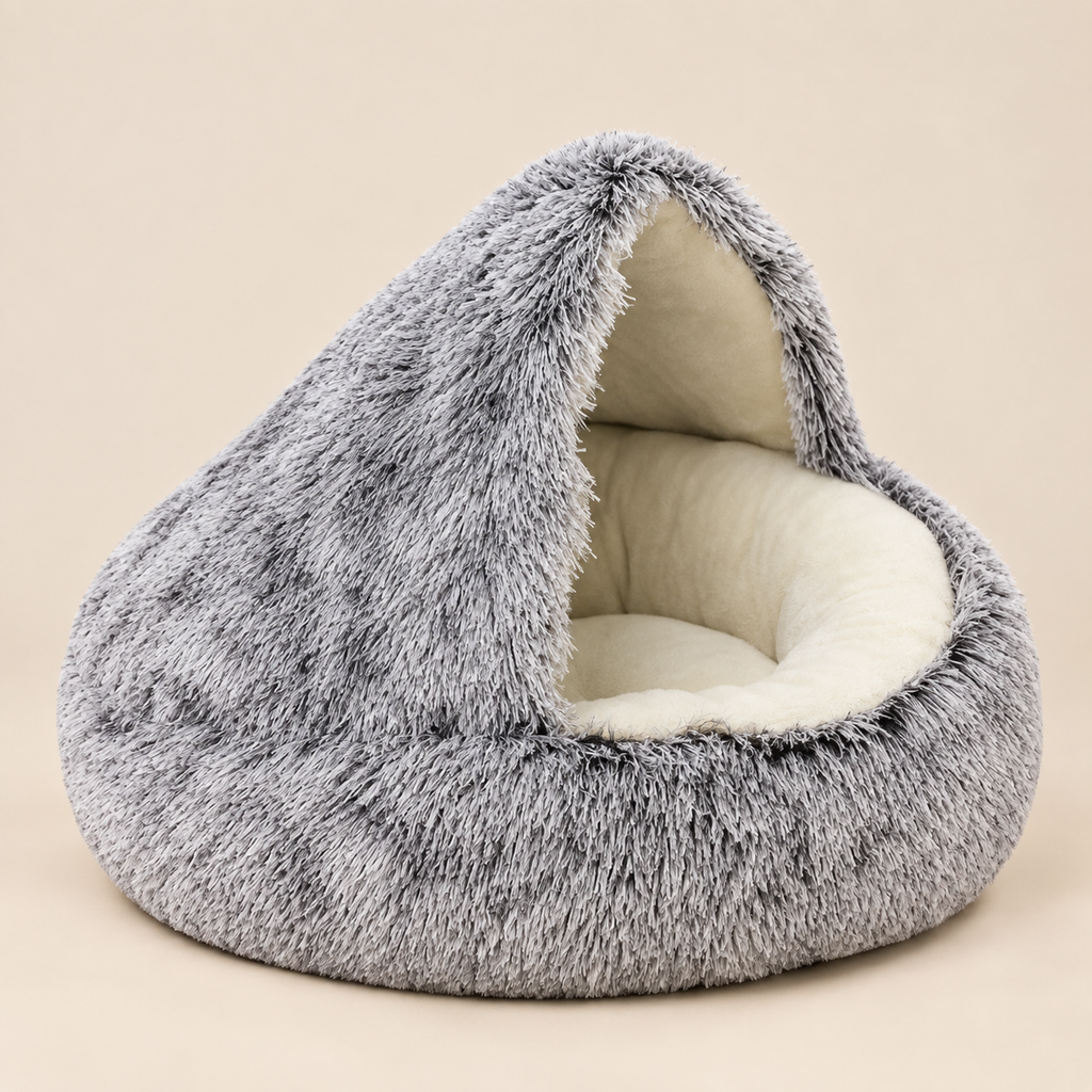 CozyNest™ – The Fluffy Round Cat Bed