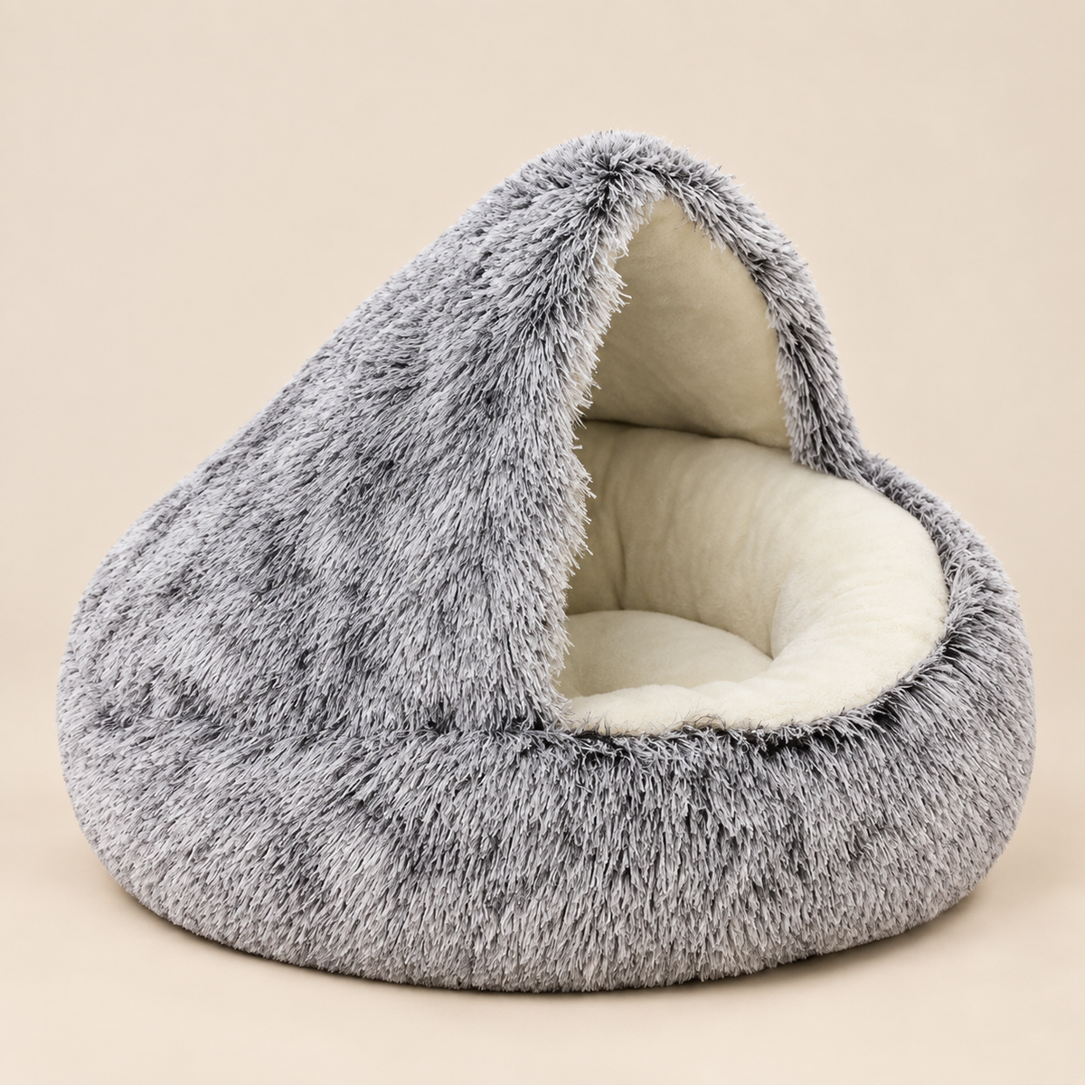 CozyNest™ – The Fluffy Round Cat Bed