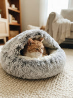 Winter Plush Pet Cat Bed round Cat Cushion Cat House 2 in 1 Warm Cats Basket Pet Sleep Bag Kitten Nest Kennel for Small Dog Cats - pastel-testimonials